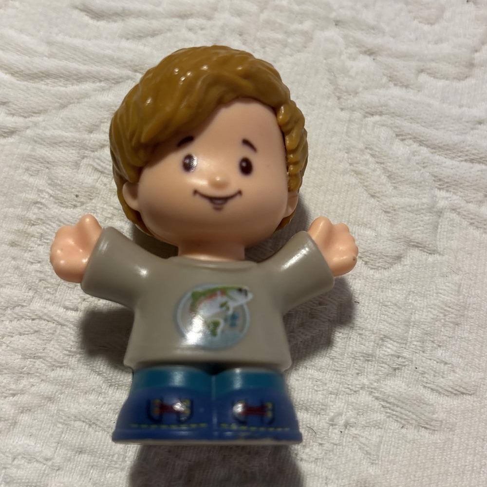 Fisher Price Little People Blonde School Boy Fish Shirt Replacement 2016 C252